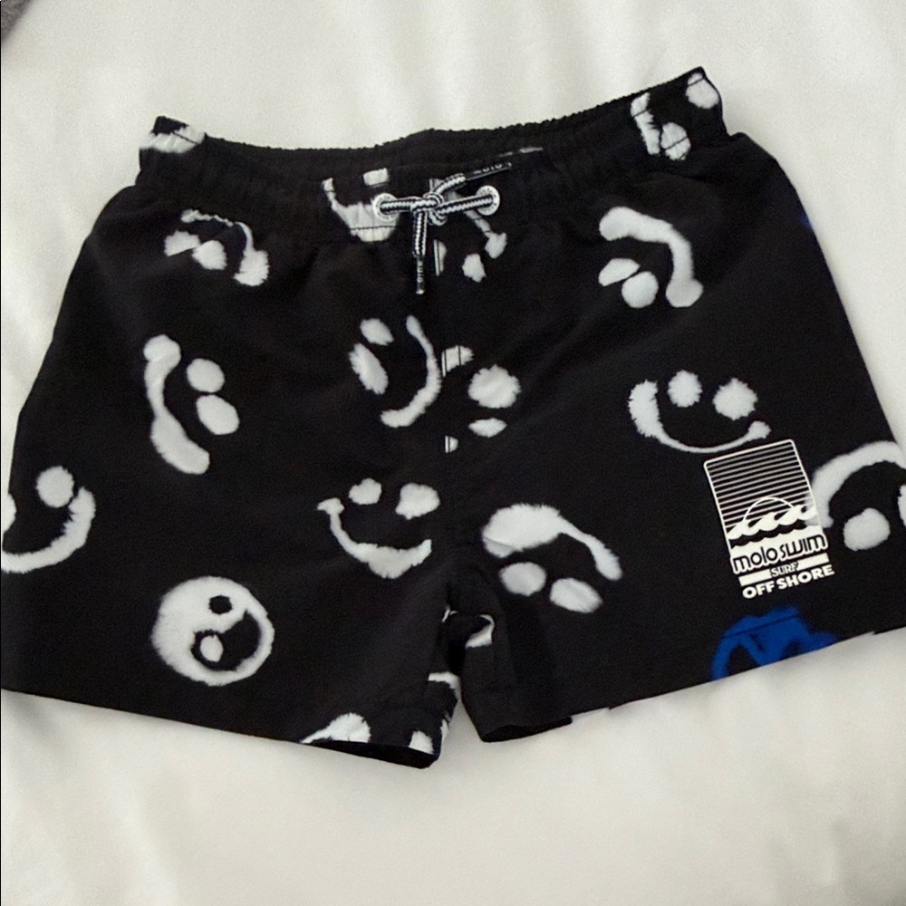 Molo Niko Black and White Graphic Swim Shorts